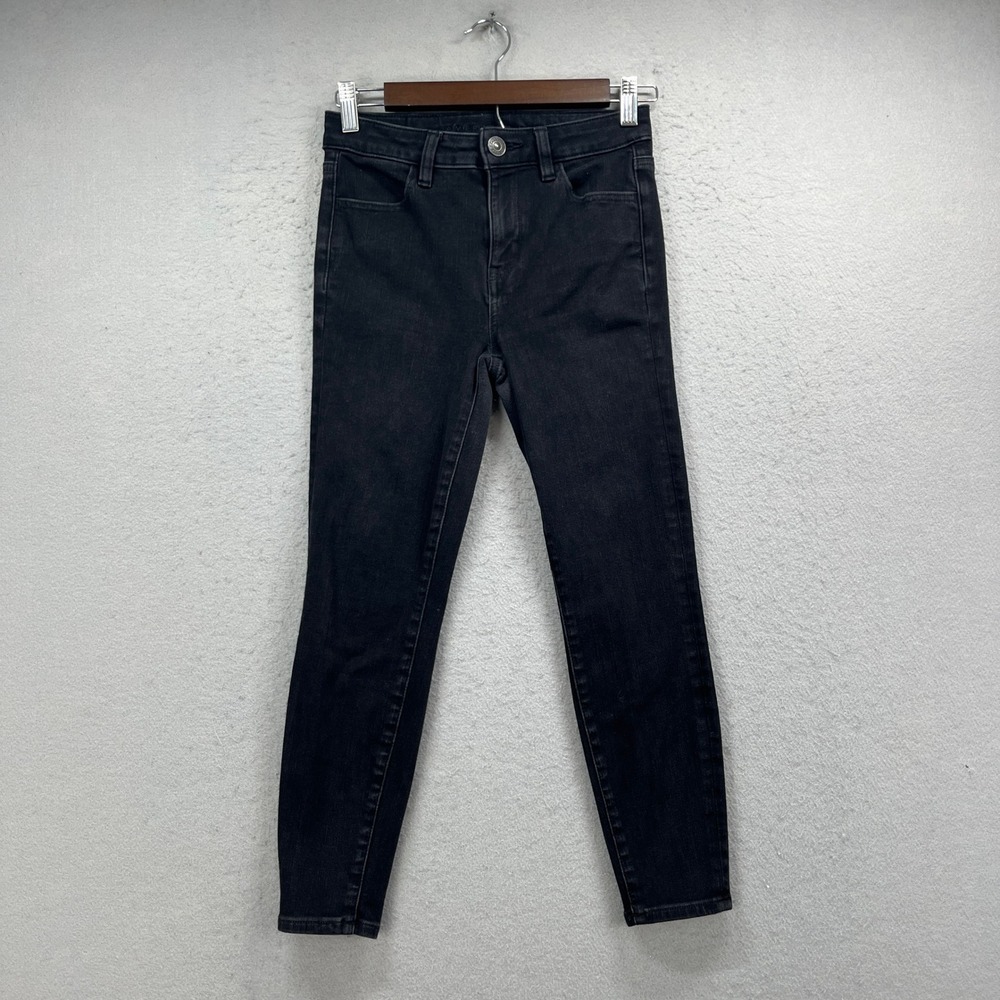American Eagle Jeans Womens 0 Black Hi-Rise Jegging Next Level Stretch Skinny